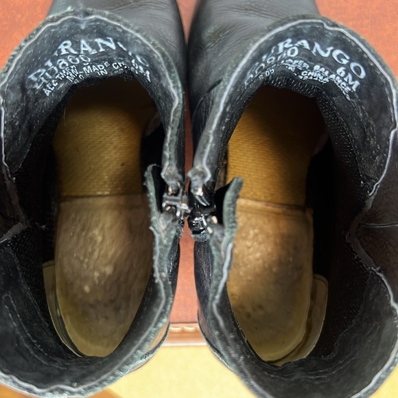 Durango Black Leather Western Booties Size 6 - Picture 7 of 14